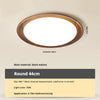 Ultra-thin walnut bedroom ceiling lamp