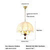 French retro style solid wood chandelier