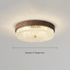 American retro round glass bedroom ceiling lamp