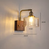 Japanese style retro glass bedroom bedside wall lamp