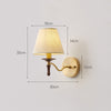 All copper solid wood bedside wall lamp