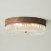 American retro round glass bedroom ceiling lamp