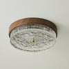 American retro round glass bedroom ceiling lamp