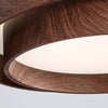 Japanese walnut color double-layer ceiling lamp