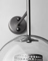 Retro bedside glass long pole wall lamp