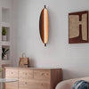 Creative Leaves walnut wood grain wall lamp