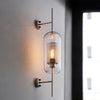 Retro bedside glass long pole wall lamp