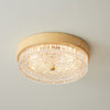 American retro round glass bedroom ceiling lamp