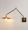 Medieval style bedroom bedside retro movable rocker arm wall lamp