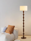 French medieval retro solid wood decorative atmosphere floor lamp