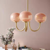 Cream Bauhaus Glass Chandelier