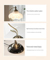 French retro glass bedside table lamp