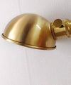 Industrial style vintage brass walnut long arm telescopic with switch bedroom bedside wall lamp