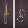 All copper bedroom bedside chandelie