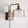 Japanese style retro glass bedroom bedside wall lamp