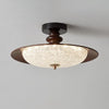 Retro walnut color aisle ceiling lamp