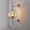 Retro bedside glass long pole wall lamp