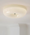 French style cream wind glass ceiling light