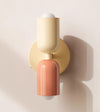 Cream style double head bedroom bedside wall lamp