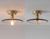 American retro aisle glass ceiling lamp