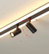Modern simple long strip LED restaurant ceiling light