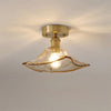 American retro aisle glass ceiling lamp