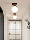 Japanese retro glass ball aisle ceiling lamp