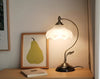 French retro glass bedside table lamp