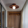 Japanese solid wood corridor aisle ceiling lamp