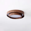 Japanese walnut color double-layer ceiling lamp