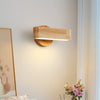 Solid wood LED wall light