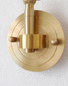 Industrial style vintage brass walnut long arm telescopic with switch bedroom bedside wall lamp