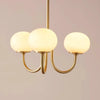 Cream Bauhaus Glass Chandelier