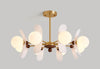 Lustre en verre vintage en noyer pour chambre à coucher et salon
