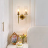 Full copper glass bedside aisle wall lamp