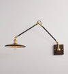 Medieval style bedroom bedside retro movable rocker arm wall lamp
