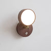 Rotatable bedroom solid wood wall lamp