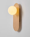 Vintage walnut grain bedside wall lamp