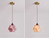 Wabi-sabi style bedroom bedside French glass restaurant small chandelier