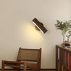 Solid wood LED wall light