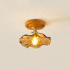 American retro solid wood glass corridor ceiling lamp