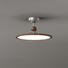 Medieval style walnut color ceiling lamp