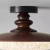 Retro walnut color aisle ceiling lamp