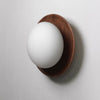 Solid wood glass ball wall lamp