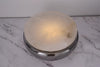 Round glass cloud stone bedside table lamp