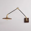 Medieval Wabi-sabi style brass retro glass bedroom bedside adjustable dining room living room decorative wall lamp