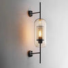 Retro bedside glass long pole wall lamp