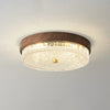 American retro round glass bedroom ceiling lamp