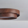 Japanese walnut color double-layer ceiling lamp