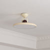 Cream style bedroom flying saucer ceiling lamp